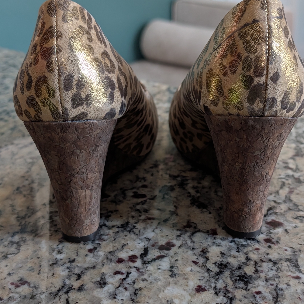 Lilly Pulitzer Leopard Print Resort Chic Wedge Sandal Sz 8.5 - Picture 11 of 14